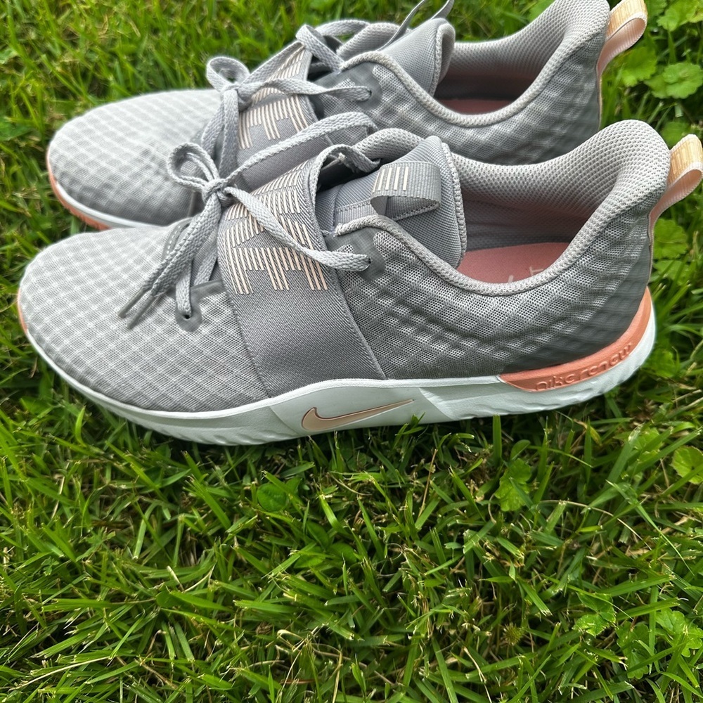 Nike Gray and Pink Sneakers with Cushioned Sole